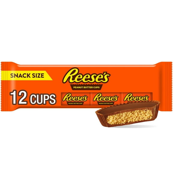 Reese's Milk Chocolate Peanut Butter Cups Snack Size Candy - 6.6oz/12ct