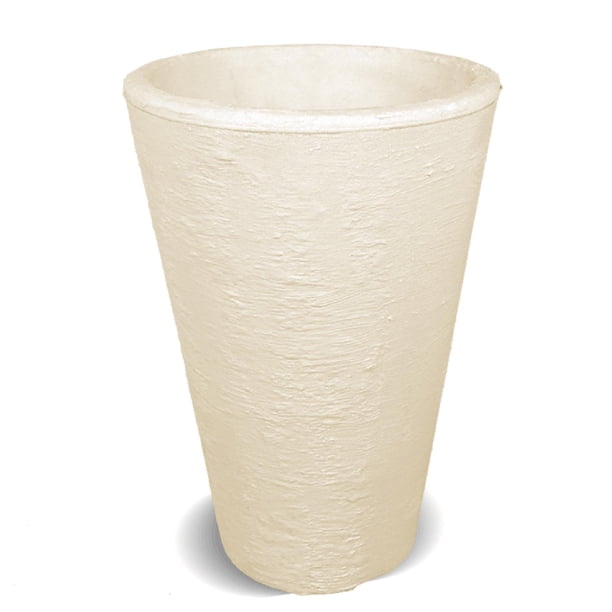 Maceta Redonda 12 x18 Moderna Interior Exterior beige 6.49 pulg Elly Decor MCA01TRR-12x18PMINA