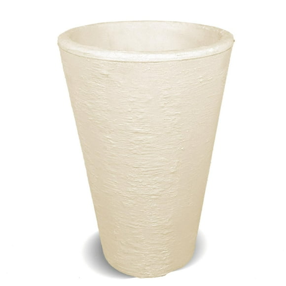 Maceta Redonda 12 x18 Moderna Interior Exterior beige 6.49 pulg Elly Decor MCA01TRR-12x18PMINA