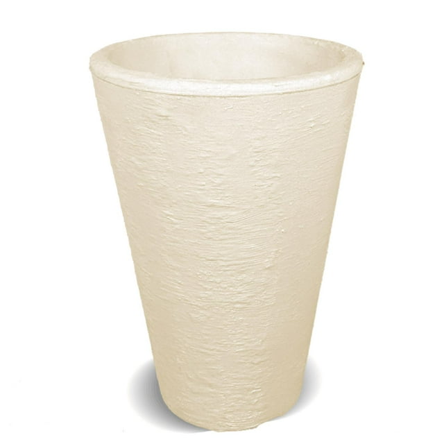 Maceta Redonda 12 x18 Moderna Interior Exterior beige 6.49 pulg Elly Decor MCA01TRR-12x18PMINA