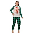 thumbnail image 3 of URMAGIC Matching Family Christmas Pajamas Sets Xmas Pyjamas with Cute Dog and Plaid Printed Long Sleeve Tee and Bottom Loungewear Sleepwear, 3 of 7