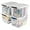 8004, variant on Farmoon 4 Pack 30 Quart Plastic Latching Storage Box Bin with Wheels, Clear