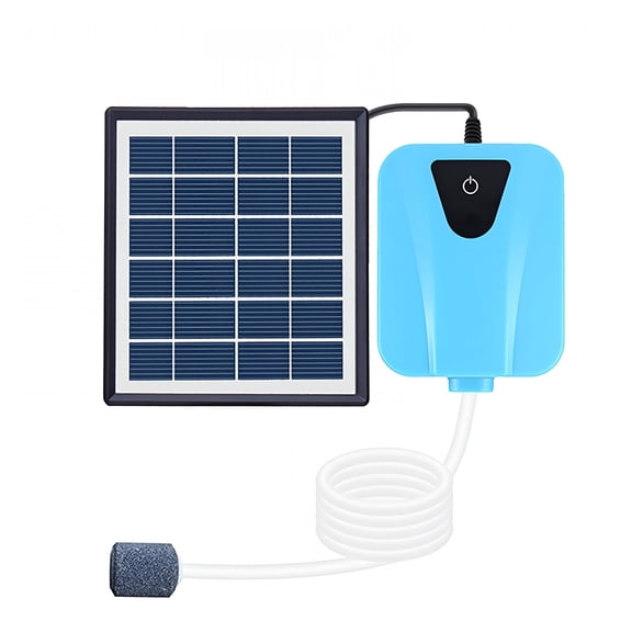 HIBIBUD Fish Solar Water Filter Pump for Fish Pond, Solar Powered Waterproof USB Oxygenator Aerator Pump Oxygen for Outdoor Pool Pond