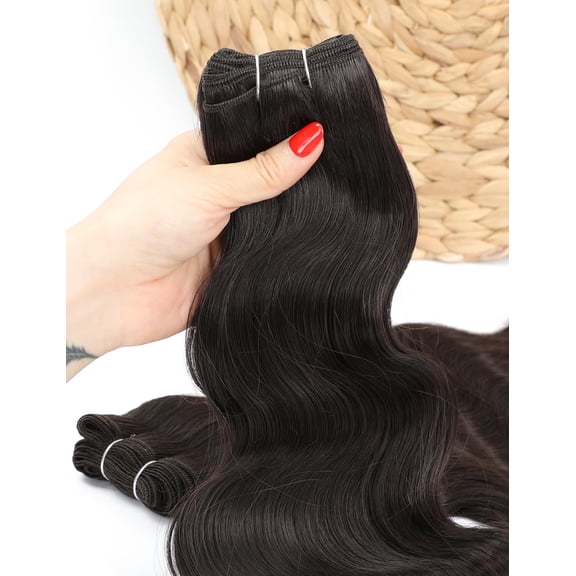 WEIF-30 inch Dark Brown Body Wave Bundles Synthetic Long Hair Extensions Sew in Weft for Women