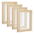 thumbnail image 1 of Unique Bargains 7.1'x5.9' Wooden Paper Making Screen Papermaking Frame Mould, Natural Color 4 Pack, 1 of 5