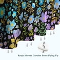 thumbnail image 6 of Dark Pioneer Flower Pattern Shower Curtain 72"x72" ,Bathroom Decorative Shower Curtains Set with 12 Hooks,Modern Waterproof Washable Shower Curtain, 6 of 6