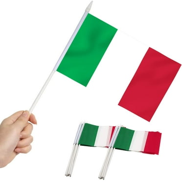 Anley Italy Mini Flag 12 Pack - Hand Held Small Miniature Italian Flags