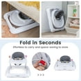 thumbnail image 5 of Babyjoy Foldable Baby Activity Walker with  Adjustable Height& Detachable Seat Cushion Gray, 5 of 9