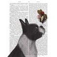 thumbnail image 2 of Fab Funky 15x18 Gold Ornate Wood Framed with Double Matting Museum Art Print Titled - Boston Terrier Ice Cream, 2 of 4