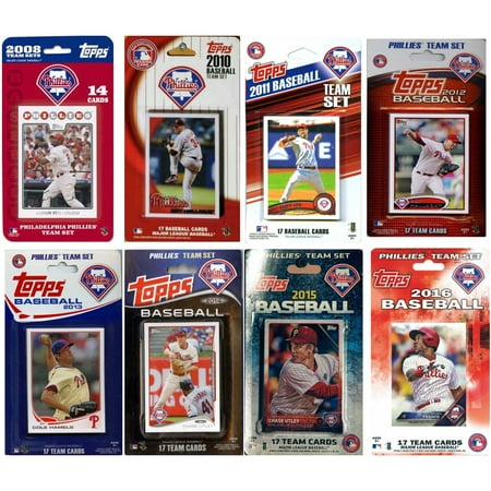 Phillies Mlb Trading Card - C&I Collectables MLB Philadelphia Phillies 8 Different Licensed Trading Card Team Sets