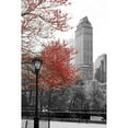 thumbnail image 3 of Navas, Emily 11x14 Black Modern Framed Museum Art Print Titled - Central Park with Red Tree, 3 of 5
