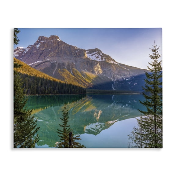 Stupell Industries Coastal Reflective Mountain Lake Landscape Sunny Sky Canvas Art, 20 x 16, by Dave Gordon