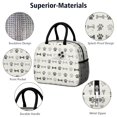 thumbnail image 4 of Dog Paw Print and Bone Cream Pattern Insulated Leakproof Lunch Box for Work, Lunch Bag for Women Men, Loncheras Para Mujer for Beach Travel Picnic Camping, 4 of 6