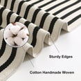 thumbnail image 4 of Outdoor Porch Rug Front Door Mat , Washable Black and Tan Striped Outdoor Rugs Front Door Rug Cotton Woven Kitchen Rugs Small Area Rugs for Entryway Patio Bedroom Bathroom, 4 of 5