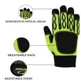 thumbnail image 3 of Riggermen Men’s Heavy Duty Mechanic Work Gloves Touchscreen Multiuse Black Green, 2XL, 3 of 9