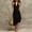 Black, variant on QUNYINEY Sleeveless Dresses for Women Summer A Line Midi Halter Sundress Loose Fit Ruffle V Neck Solid Dresses