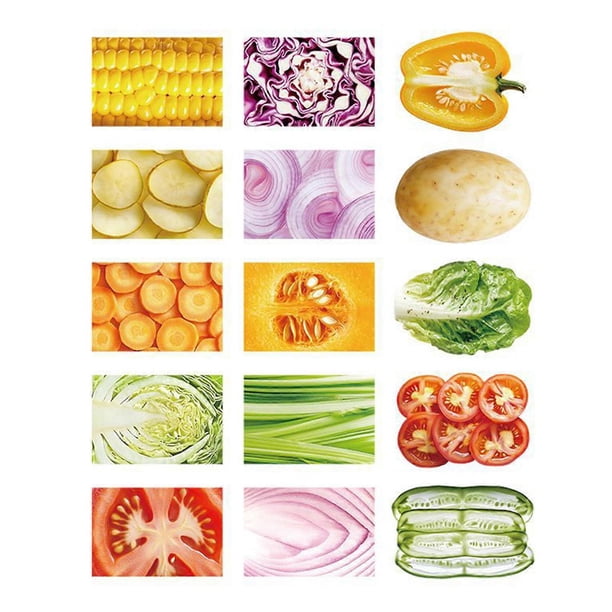 30 Sheets Colorful Food Vegetable Themed Note Paper For Planner Journal Scrapbooking Card Making Craft Project Multicolor