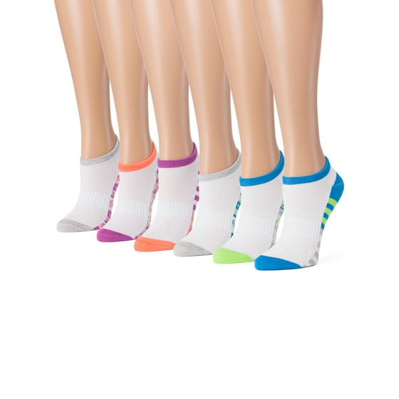 Muk Luks - MUK LUKS® Women's 6 Pair Pack No Show Compression Arch Socks ...