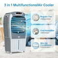 thumbnail image 4 of 40L Evaporative Air Cooler, 200W SwampCooler with Remote Control, 3100CFM, 11.3 Gallons, 24H Timer, 3 Speeds Portable Air Conditioner with 4 Wheel for Outdoor Indoor Use Home Office, 4 of 7