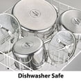 thumbnail image 4 of Lagostina Q939SC64 Tri-Ply Stainless Steel Multiclad Dishwasher Safe Oven Safe Glass Lid Cookware Set , 12-Piece, Silver, 4 of 7