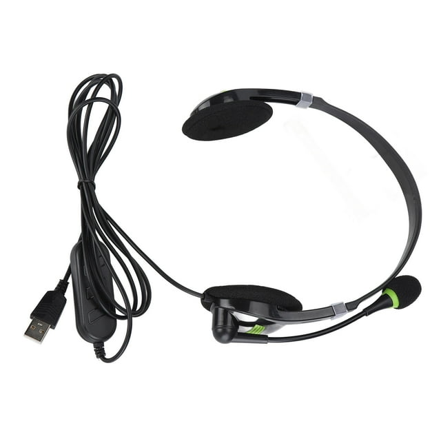 Wired Headset,3.5mm USB Headphones With Noise Cancelling Microphone,Customer Service Over Ear Earbud For PC Desktops And Laptops
