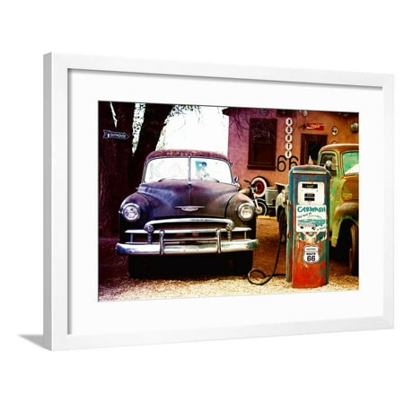 Route 66 - Gas Station - Arizona - United States Framed Print Wall Art By Philippe (Best Gas Station Coffee)