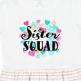 thumbnail image 4 of Inktastic Sister Squad Hearts Girls Toddler Dress, 4 of 5