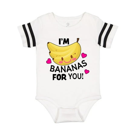 

Inktastic I m a Bananas For You with Cute Banana and Hearts Gift Baby Boy or Baby Girl Bodysuit