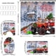 thumbnail image 2 of Juego de cortinas de ducha de Navidad para baño, 4 piezas de cortina de ducha de Navidad/alfombras de baño antideslizantes/tapa de inodoro/alfombra de baño, divertida decoración de alfombrilla de coch, 2 of 5