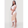 thumbnail image 2 of Women's Plus Size Color Blocked Side Slit Midi Sweater Dress, 2 of 3
