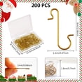 thumbnail image 3 of Paquete de 200 ganchos para adornar en oro Zanzike, 3 cm, para Navidad, 3 of 7