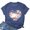 ZBlue, variant on Weikingp Baseball Shirt Women Going Out Tops Women's Spring/Summer Solid Baseball Print Loose Casual Short Sleeved T Shirt Top Casual Tops for Women Blue L Clearance!