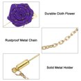 thumbnail image 3 of Uxcell Men Cloth Gold Trim Rose Flower Pin, Suit Lapel Stick, Handmade Boutonnieres, Deep Purple 1 Pcs, 3 of 6