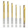 thumbnail image 1 of 6Pcs Titanium Coated HSS Twist Drill Bits, 1 of 5