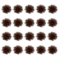 Uxcell Chiffon Flowers, 20Pcs 2" Sewing Fabric Flower Appliques Embellishments for DIY Crafts Clothing Headbands Wedding Party Decoration, Coffee