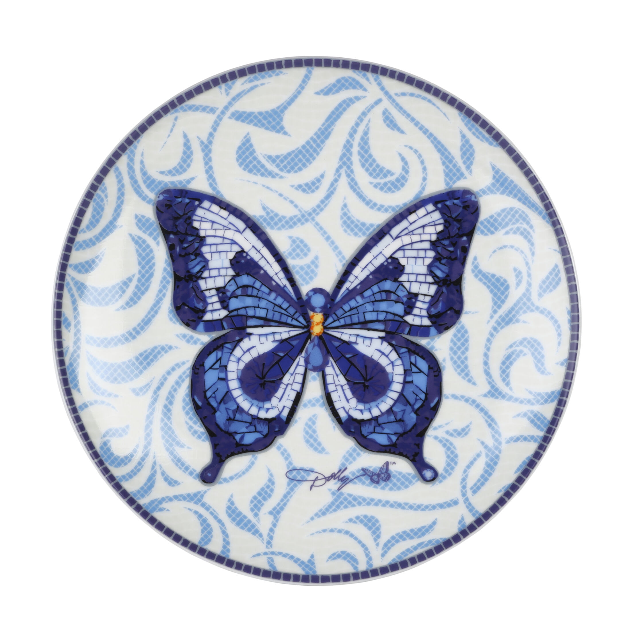 Dolly Parton Jeweled Mosaic 12pc Blue Butterfly Tableware Set