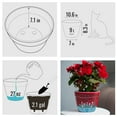 thumbnail image 3 of 🪴 Santino ASTI 10.6 Inch Self Watering Planters SHADE/WHITE (Set of 3) for Indoor Plants - Modern Plastic Pot w/ Water level Indicator for All House Plants, African Violets and Dahlias, 3 of 9