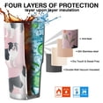 thumbnail image 7 of 30oz Border Collie Dogs with Flowers Tumblers Stainless Steel Tumbler with Lid and Straw,Vacuum Insulated Double Wall Travel Tumbler Cups Mug with Cleaning Brush for Coffee,Tea, 7 of 7