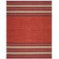 thumbnail image 2 of SAFAVIEH Montauk Jobeth Striped Soft Braided Cotton Area Rug, Red/Ivory, 9' x 12', 2 of 7