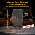thumbnail image 5 of 10 Mikonos Clear Stemless Wine Glasses Set, 15 oz. - Barware, Glassware - Black, 5 of 5