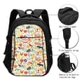 thumbnail image 3 of Fuzoiu Farm Print USB Backpack with Charging Port,Laptop Backpack,Business Travel Durable Laptops Backpack, for School, Work, Travel & Outdoor Activities, 3 of 7