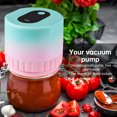 thumbnail image 2 of 2-in-1 Electric Mason Jar Vacuum Sealer with LED Display - Rechargeable Type-C 1200-2000mAh Battery, Powerful 3.5L/min Pump, -60KPA Vacuum for Wide (8.6cm) & Regular (7cm) Mouth Jars, Includes 10, 2 of 7