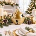 thumbnail image 6 of Metal Home Decoration, Gold Metal Christmas Jingle Bells 8 Inch Large Sleigh Bells Decoration For Tree Door Wreath Holiday Ornament Indoor, 6 of 8