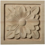 5 1/8"W x 5 1/8"H x 1"P Large Dogwood Flower Square Rosette, Cherry