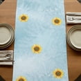 thumbnail image 5 of Table Runners 90 Inches Long Dress Scarves, Groundhog Day Farmhouse Coffee/Dining/Kitchen Table Runner for Living Room, Sunflower Spring Floral Botanical Blue 13x90 Inch, 5 of 9