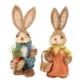 thumbnail image 3 of 2x Figuras de primavera Adornos de conejito de Pascua Esculturas de paja artificial para estilo B, 3 of 9