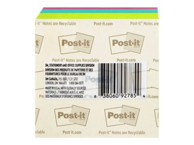 Post-it® Notes Cube 2027-BRT, Bright Colours, 3 in x 3 in (76 mm x 76 mm), 1 Cube/Pack, 400 Sheets/Cube