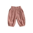 thumbnail image 2 of Blotona Kids Baby Harem Pants Solid Color Hip Hop Style Elastic Loose Casual Bloomers for Toddler Boys Girls, 2 of 9