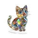 thumbnail image 4 of Estatua de gatos en miniatura Figura decorativa Craft lindo acrílico Ornamento de escultura moderna para la oficina de la oficina del festival Fiesta, 4 of 8