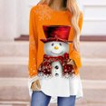 thumbnail image 1 of DPTALR Femmes Décontracté Manches Longues Col Rond Chandail Blouse Ample Style Ethnique Rétro Chemises Imprimées, 1 of 4